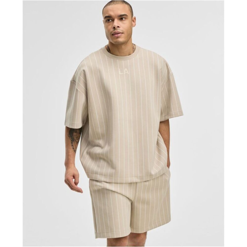 Mode Of One Mens Oversized-Fit Pinstripe Sweatshirt, NWT